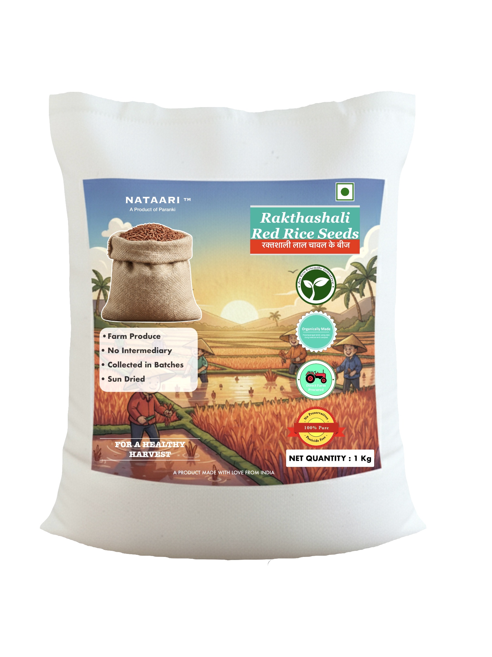 NATAARI™️ Organic Rakthashali Red Rice seeds