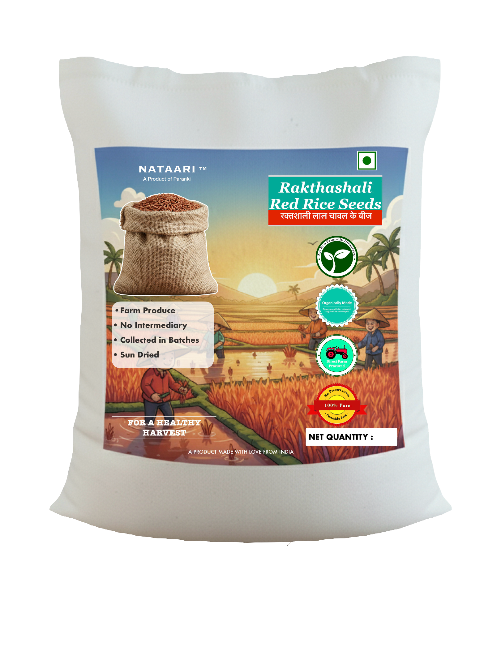 NATAARI™ Red Rice Organic Seeds10 Kg